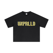 230GSM Men's Combed Cotton Plain Knit Boxy T-Shirt Black
