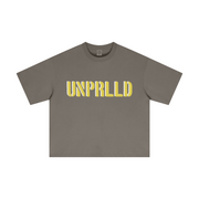 230GSM Men's Combed Cotton Plain Knit Boxy T-Shirt Coffee Gray
