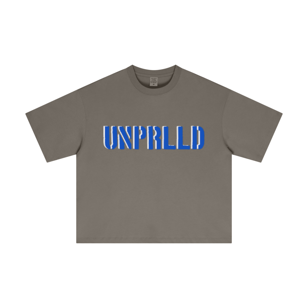 230GSM Men's Combed Cotton Plain Knit Boxy T-Shirt Coffee Gray