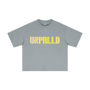 230GSM Men's Combed Cotton Plain Knit Boxy T-Shirt Cigarette Gray