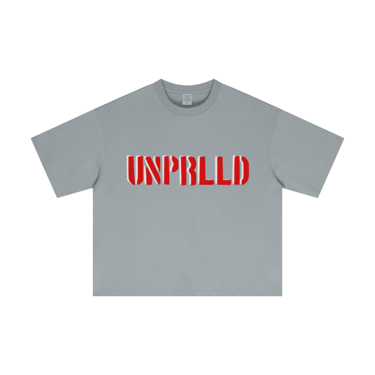 230GSM Men's Combed Cotton Plain Knit Boxy T-Shirt Cigarette Gray