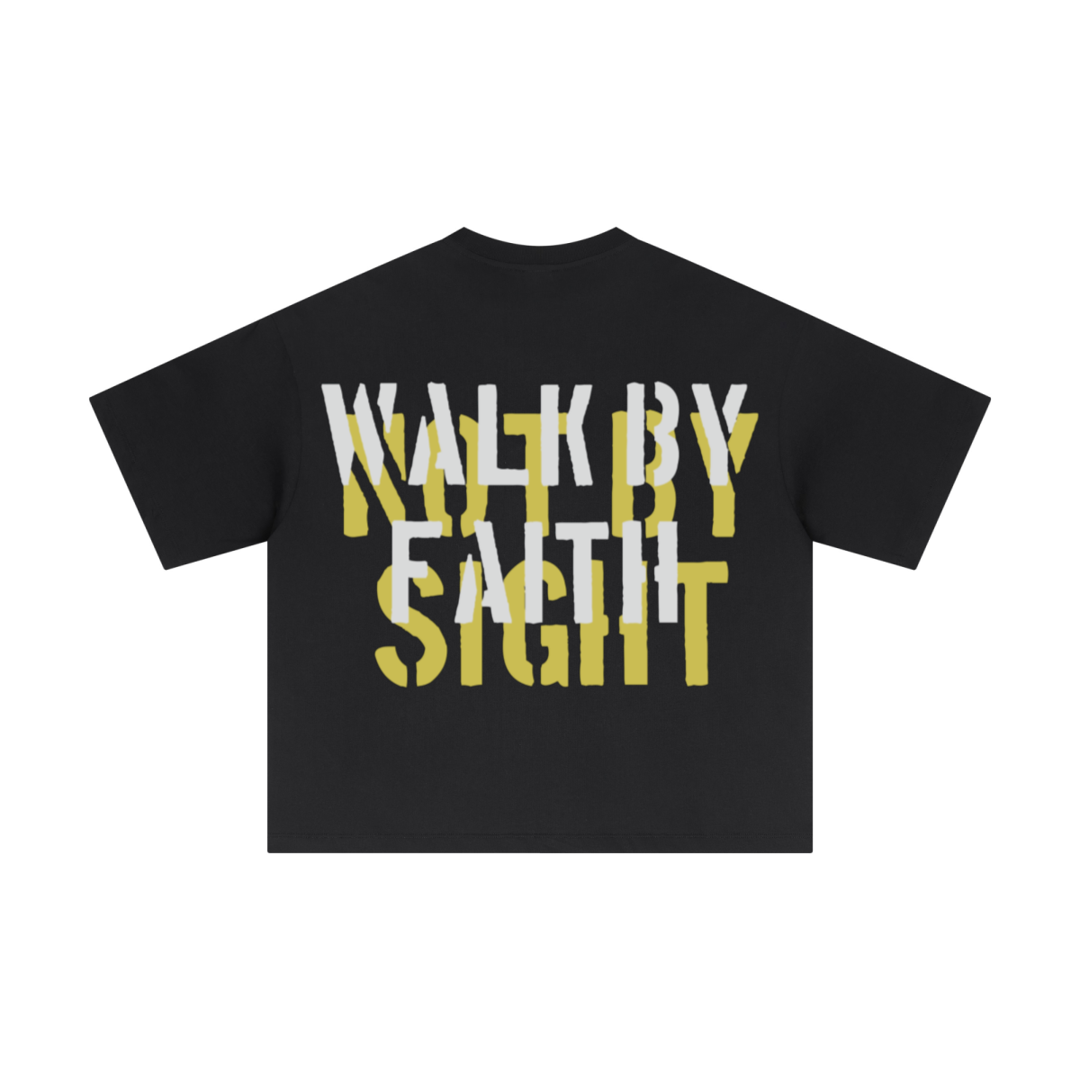 230GSM Men's Combed Cotton Plain Knit Boxy T-Shirt Black